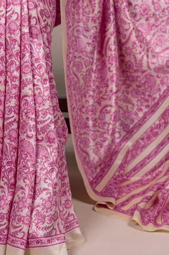  tasar art silk printed saree with classic appeal
