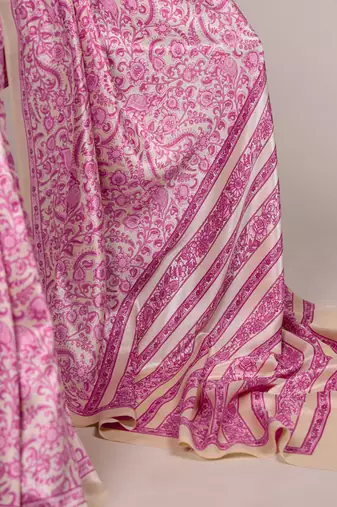  tasar art silk printed saree with classic appeal
