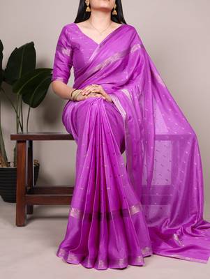 Festive crepe saree with artful weaving 1