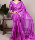 Festive crepe saree with artful weaving