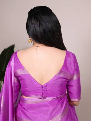 Festive crepe saree with artful weaving 3