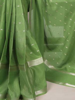Festive crepe saree with artful weaving 5