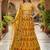 Yellow Floral Printed Organza Lehenga set choli dupatta
