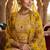 Yellow Floral Printed Organza Lehenga set choli dupatta