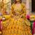Yellow Floral Printed Organza Lehenga set choli dupatta