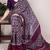 Polyester viscose chanderi ikat print saree with rich zari weaving border