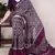 Polyester viscose chanderi ikat print saree with rich zari weaving border