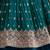 Rama green Faux Georgette readymade long choli lehenga set with dupatta