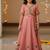 Pink embroidered cotton lehenga set