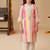 Multicolor embroidered cotton kurta set