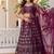 Wine georgette sequins embroidered lehenga set with choli and dupatta