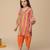 Multicolor embroidered cotton kurta set