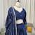 Blue Satin Thread With sequins work Lehenga set with Choli and dupatta