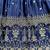 Blue Satin Thread With sequins work Lehenga set with Choli and dupatta