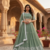 GREEN FAUX GEORGETTE sequin Lehenga set with Choli and dupatta