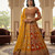 Mustard Yellow  Faux Georgette Lehenga set with Choli and dupatta with Dupatta