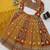 Mustard Yellow  Faux Georgette Lehenga set with Choli and dupatta with Dupatta