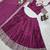 Wine Chinon Silk Thread With sequin Lehenga set with Choli and dupatta