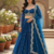 Blue Faux Georgette Fabric sequin Lehenga set with Choli and dupatta