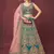 Teal Blue Velvet Thread Zari Dori & Sequins Embroidery Work Wedding Festival Party Wear Designer Lehenga Choli