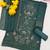 Green fox georgette semi stitched suit with embroidered sequence work