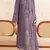 purple faux georgette embroidered sequin suit