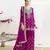 purple chinon sharara embroidered sequins & mirror work suit