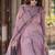 Purple cotton slub kurta set with printed dupatta