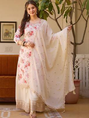 Ivory gulbahar floral kurta set 1