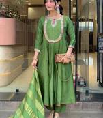 Emerald noor anarkali set