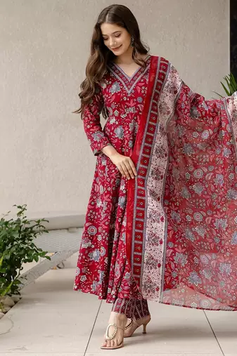 Ruby floral comfort kurta set