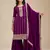 Elegant purple embroidered sharara suit set