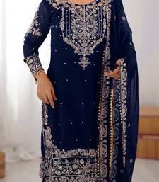 Georgette sharara set intricate embroidery work