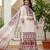 Muslin off white printed kurta set with dupatta