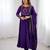 Purple anarkali set with intricate embroidery work