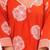 Orange printed tussel cotton kurta with trousers & with dupatta