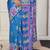 blue color woven work art silk blend saree