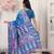 blue color woven work art silk blend saree