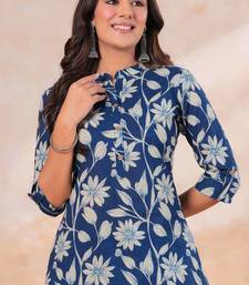 Floral printed collar pure cotton co-ord set