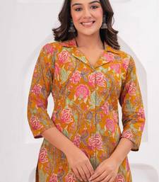Floral printed collar pure cotton co-ord set