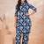 Floral printed collar pure cotton co-ord set