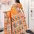 orange color woven work art silk blend saree