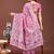 pink color woven work linen cotton saree