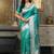 rama green color zari woven banarasi art silk saree