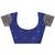 navy blue color woven art silk saree with blouse