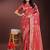 red color woven work linen cotton saree