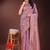 purple color woven work linen cotton saree