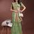 light green color woven work linen cotton saree