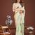 light green color woven work linen cotton saree