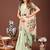 light green color woven work linen cotton saree